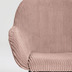 Nosh Konna Stuhl aus breitem Cord in Rosa mit schwarz lackierten Stahlbeinen