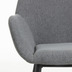 Nosh Konna Stuhl in Dunkelgrau mit schwarz lackierten Stahlbeinen