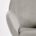 Nosh Konna Stuhl in grauem Cord mit schwarz lackierten Stahlbeinen