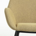 Nosh Konna Stuhl in Senfgelb mit schwarz lackierten Stahlbeinen