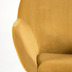 Nosh Konna Stuhl in senfgelbem Cord mit schwarz lackierten Stahlbeinen