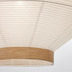 Nosh Lampenschirm fr Deckenleuchte Hila aus weiem Papier und Naturholzfurnier  80 cm