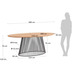 Nosh Leska Tisch 200 x 110 cm aus massivem Mangoholz und schwarzen Stahlbeinen