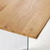 Nosh Lotty Tisch aus Eichenfurnier mit natrlichem Finish und Glasbeinen 160 x 90 cm