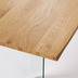 Nosh Lotty Tisch aus Eichenfurnier mit natrlichem Finish und Glasbeinen 180 x 100 cm