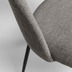 Nosh Mahalia Stuhl hellgrau und Stahlbeine mit schwarzem Finish