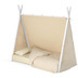 Nosh Maralis Tipi-Bett aus massiver Buche mit weiem Finish fr Matratze von 70 x 140 cm