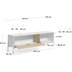 Nosh Marielle TV-Schrank 1 Tre Eschenfurnier weie Lackierung Metall in Wei 167 x 53 cm B-Ware