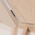 Nosh Maryse runder ausziehbarer Tisch 70 (120) x 75 cm Eichenfurnier und Kautschukbeine