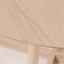 Nosh Maryse runder ausziehbarer Tisch 70 (120) x 75 cm Eichenfurnier und Kautschukbeine