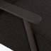 Nosh Meghan Sessel mit Boucl-Bezug in Schwarz und Beine aus massiver Esche mit Wenge-Finish