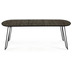 Nosh Milian ausziehbarer Tisch 170 (320) x 100 cm Eschenfurnier und schwarze Stahlbeine