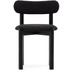 Nosh Nebai Stuhl aus schwarzem Boucl und massivem Eichenholz mit schwarzem Finish