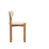 Nosh Nebai Stuhl aus weiem Boucl und massivem Eichenholz mit natrlichem Finish