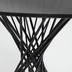 Nosh Niut runder Tisch aus Glas und Stahlbeine mit schwarzem Finish  120 cm
