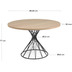 Nosh Niut runder Tisch aus Melamin natur und mit schwarzen Stahlbeinen  120 cm