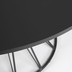 Nosh Niut runder Tisch aus schwarz lackiertem MDF und mit schwarzen Stahlbeinen  120 cm