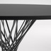 Nosh Niut runder Tisch aus schwarz lackiertem MDF und mit schwarzen Stahlbeinen  120 cm