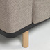 Nosh Noa 3-Sitzer Sofa beige mit Beinen naturbelassen 230 cm