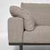 Nosh Noa 3-Sitzer Sofa mit Kissen beige und Beine mit dunklem Finish 230 cm