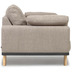 Nosh Noa 3-Sitzersofa mit Kissen beige und Beinen Natur 230 cm