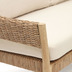 Nosh Pola Set 2-Sitzer-Sofa + 2 Sesseln massiver Eukalyptus FSC Kunstrattan natrliches Finish