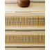 Nosh Rexit Kommode mit 4 Schubladen aus massivem Holz und Mindi Furnier mit Rattan 90 x 93 cm