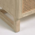 Nosh Rexit Nachttisch aus massivem Holz und Mindi Furnier mit Rattan 50 x 48 cm