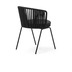 Nosh Saconca Stuhl outdoor aus Seil und Stahl mit Finish in Schwarz