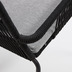 Nosh Samanta Seilstuhl schwarz und Beine aus verzinktem Stahl