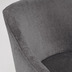 Nosh Sessel Bobly aus dunkelgrauer Chenille und Holzbeinen mit natrlichem Finish