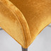 Nosh Sessel Bobly aus senffarbiger Chenille und Holzbeinen mit Wenge-Finish