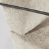 Nosh Sessel Gamer aus beiger Chenille und Metall mit schwarzer Lackierung
