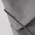 Nosh Sessel Gamer aus grauer Chenille und Metall mit schwarzer Lackierung