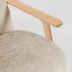 Nosh Sessel Meghan aus beiger Chenille und Holz mit natrlichem Finish