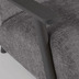 Nosh Sessel Meghan aus grauer Chenille und Holz mit Wenge-Finish