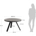 Nosh Shanelle runder Tisch aus schwarzem Terrazzo und schwarzen Stahlbeinen  120 cm