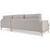 Nosh Sofa Mihaela fr 3 Sitzer mit Chaise Longue rechts mit Boucl-Bezug in Grau 264 cm