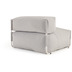 Nosh Square Puff Modularsofa Rckenlehne 100% Outdoor hellgrau und Aluminium wei 101 x 101 cm