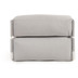 Nosh Square Puff Modularsofa Rckenlehne 100% Outdoor hellgrau und Aluminium wei 101 x 101 cm