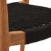 Nosh Stapelbarer Outdoor-Stuhl Ydalia aus massivem Teakholz natrliches Finish schwarzes Seil