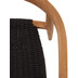 Nosh Stapelbarer Outdoor-Stuhl Ydalia aus massivem Teakholz natrliches Finish schwarzes Seil