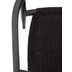 Nosh Stapelbarer Outdoor-Stuhl Ydalia aus massivem Teakholz schwarzes Finish schwarzes Seil