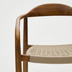Nosh Stapelbarer Stuhl aus massivem Akazienholz mit Nussholzfinish und Seil in Beige