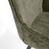 Nosh Stuhl Amira aus dunkelgrnem Chenille und Metallbeinen mit schwarzem Finish
