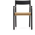 Nosh Stuhl Yalia aus massiver Eiche mit schwarzem Finish und Sitz aus Seil 100% FSC
