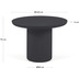 Nosh Taimi runder Gartentisch aus Zement mit schwarzem Finish  110 cm