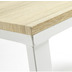 Nosh Talbot Schreibtisch aus Melamin natur und Stahlbeinen mit weiem Finish 120 x 60 cm
