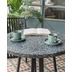 Nosh Tella runder Tisch Terrazzo schwarz und Stahlbeine  70 cm