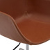 Nosh Tissiana Schreibtischstuhl aus braunem Kunstleder und Aluminium mit mattschwarzer Oberflc